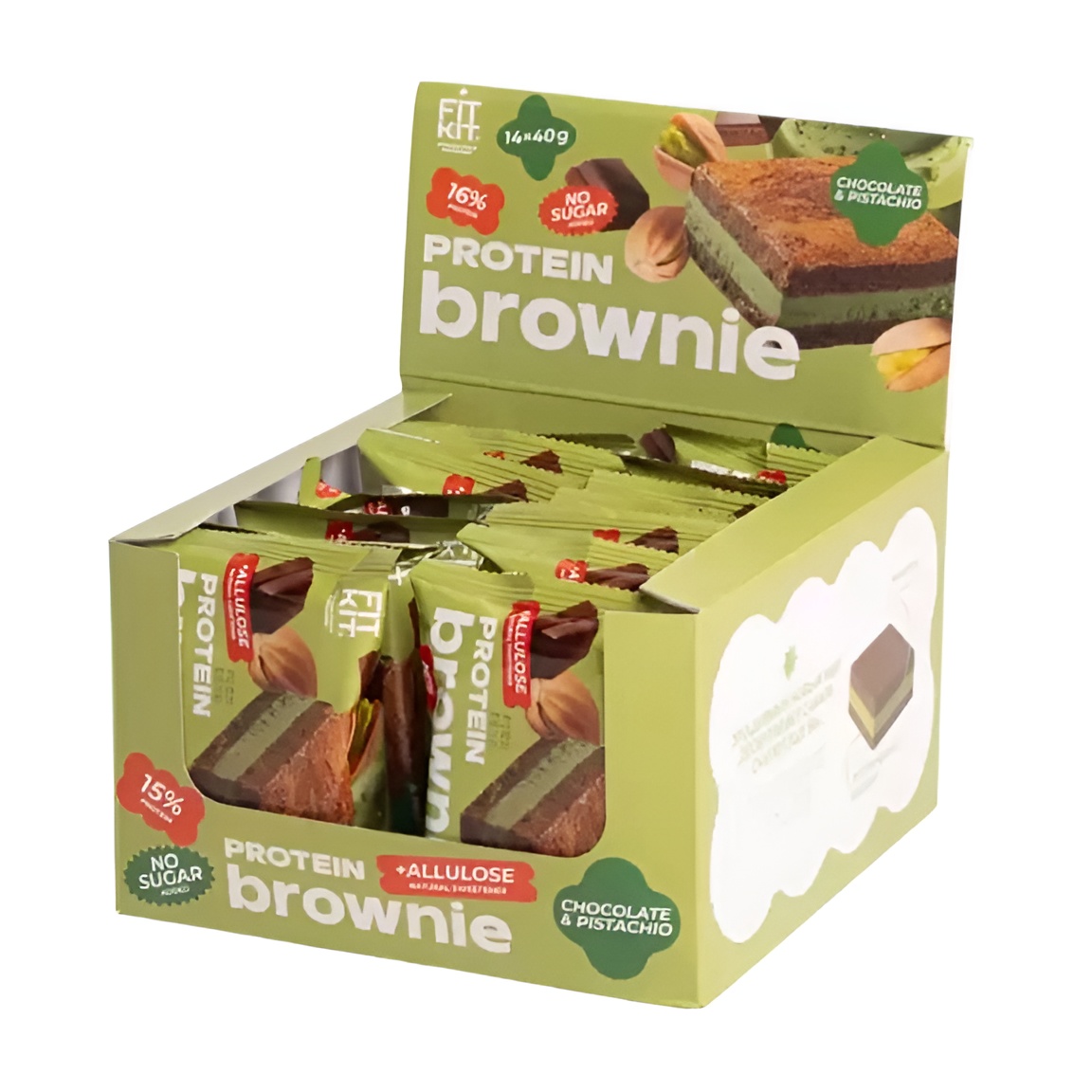 Fit Kit Protein Brownie 40g - Шоколад и фисташка