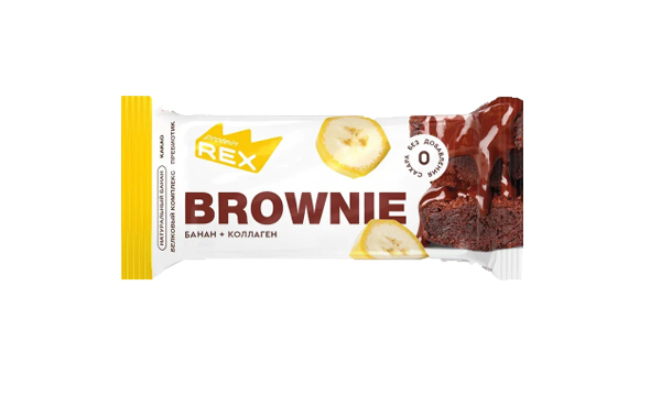 Protein Rex Brownie +collagen 50 g - Банан