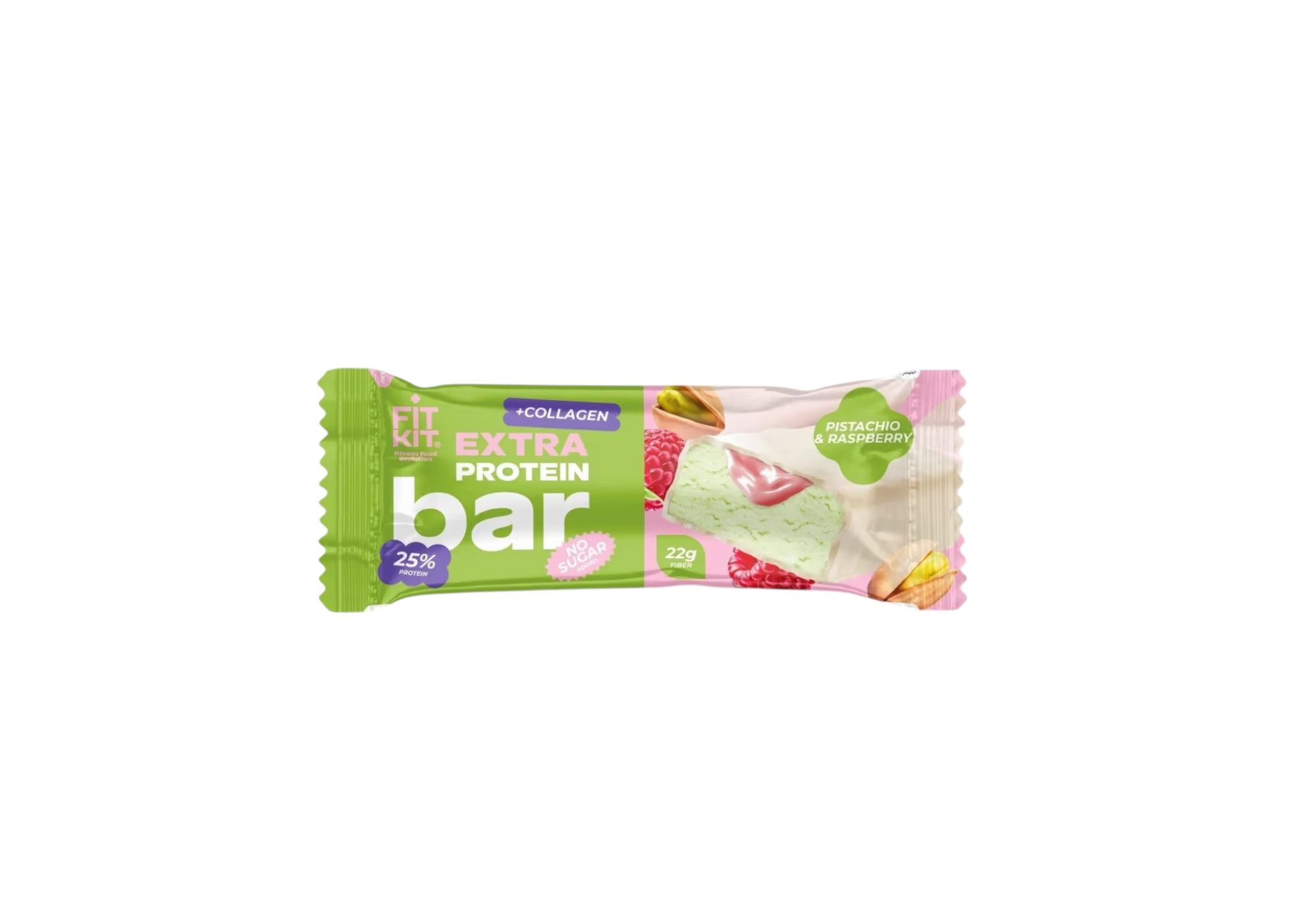 Proteinli batonçik EXTRA (+Kollagen) 60qr. Fit Kit  - Moruq-Nanə - Moruq-nanə