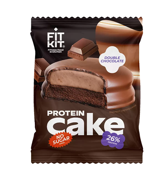 Fit Kit Protein Cake 50g - Двойной шоколад