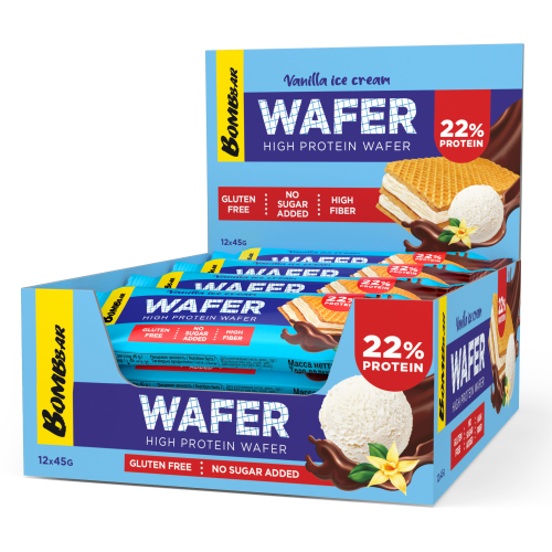 Bombbar Protein Wafer 45 g - Ванильный пломбир в шоколаде