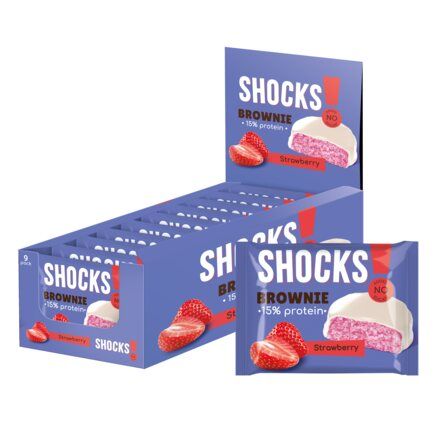 Fitness Shock Protein Brownie 50 g - Çiyələk