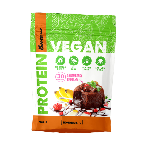 Bombbar Vegan Protein 900 г - Шоколад