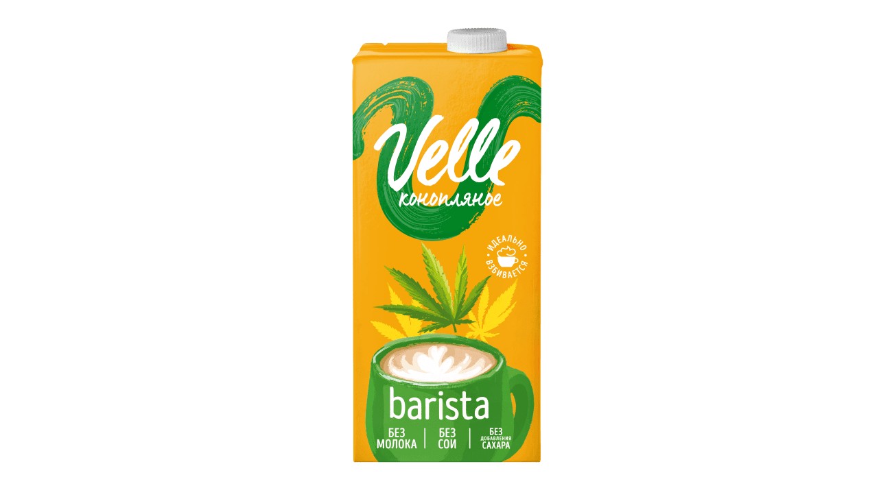 VELLE Растительное молоко BARISTA 1 Л - Конопляное