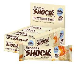 Fitness Shock Protein bar 50g - Арахис с соленой карамелью в белом шоколаде
