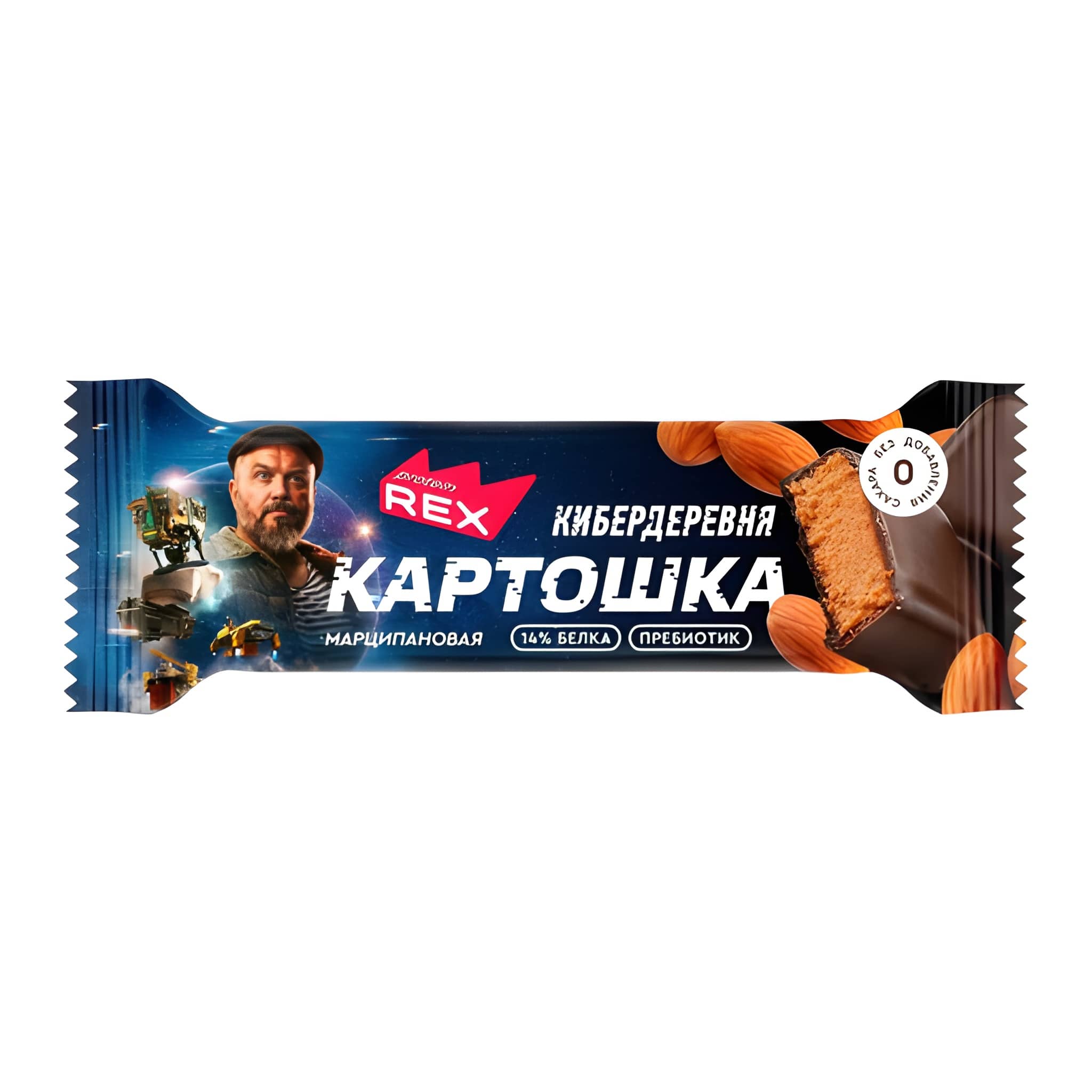 Батончик без сахара "Картошка",   40 гр.  Protein Rex - Марципан