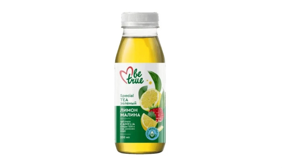   Be True Green Tea - 330 ml. - Лимон-малина-бузина