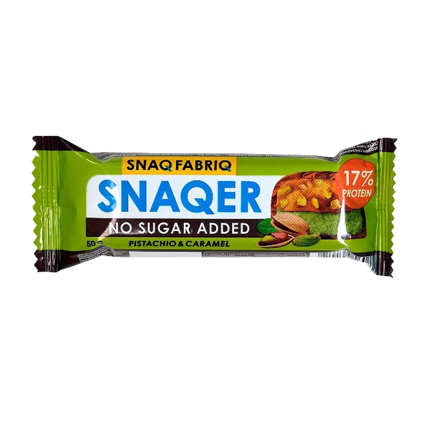 Батончик в шоколаде "SNAQER" - Фисташка-Карамель