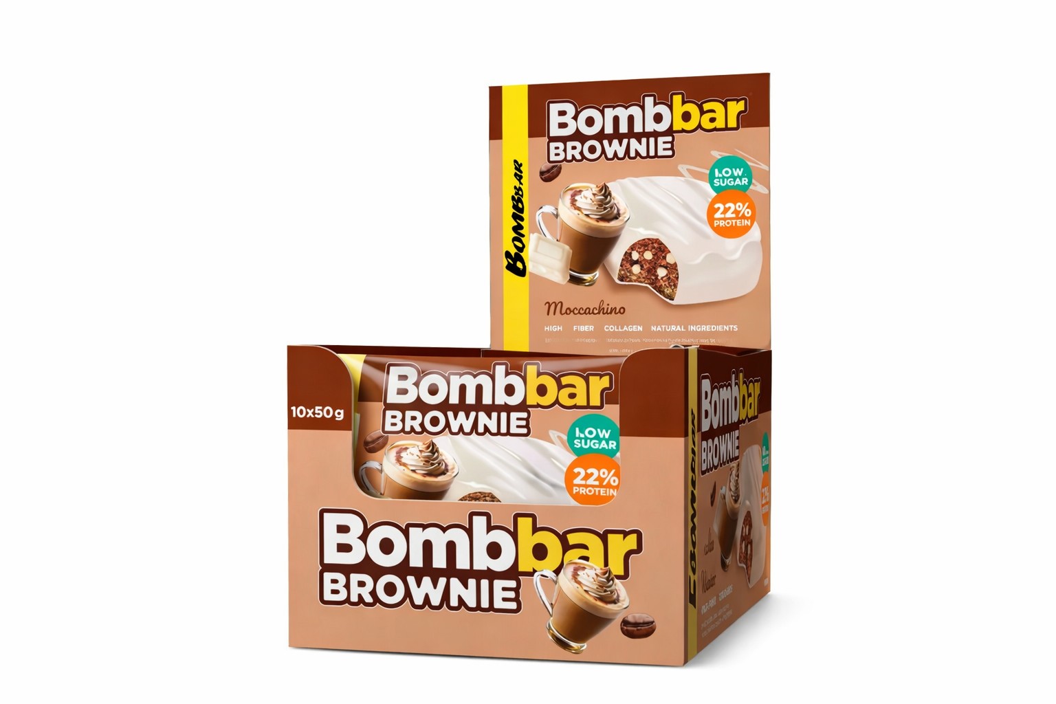 Bombbar Protain Brownie - 50 g - Моккачино