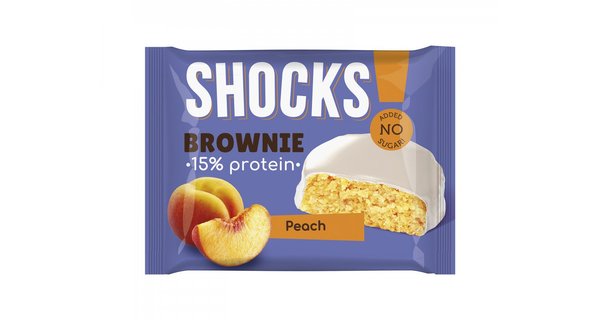 Fitness Shock Protein Brownie 50 g - Персик