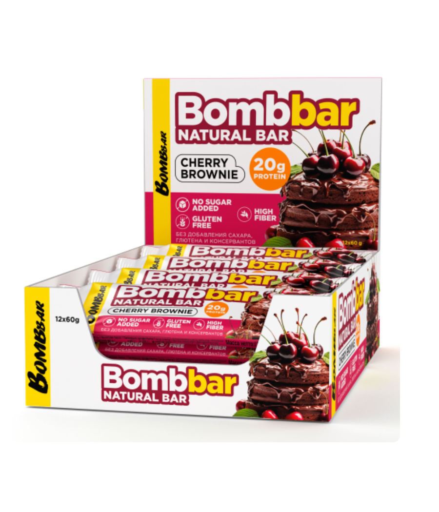 Bombbar Protein Bar 60g - Вишневый брауни
