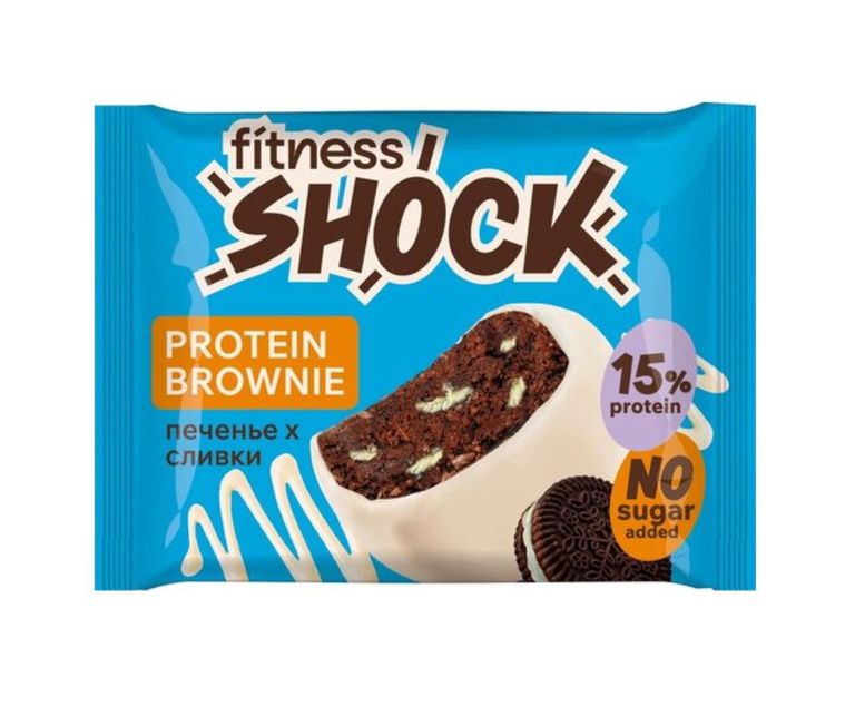 Fitness Shock Protein Brownie 50 g. - Oreo