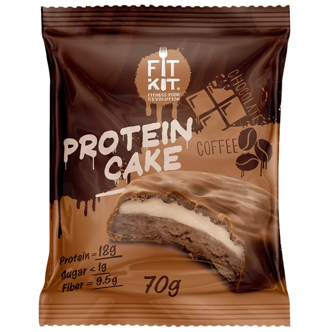 Fit Kit Twisted Protein Cake 50g - İkili Şokolad