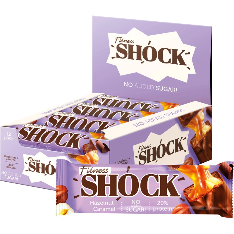 Fitness Shock Protein bar 50g - Фундук-Карамель