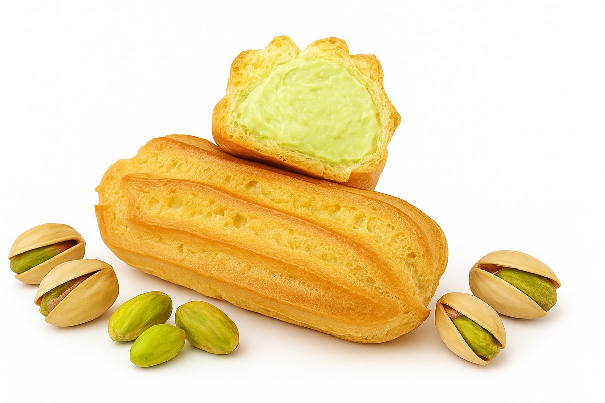 Mini Eclairs with Cottage Cheese Cream Filling 160g - Фисташка