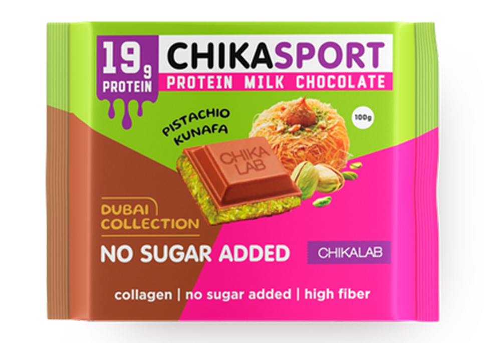 ChikaSport Surar Free Chocolate  100g - Фисташка Кунафа