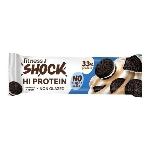 Fitness Shock HiProtein Bar with Collagen 40g - Печенье-Крем(Oreo)