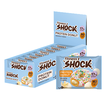  Fitnes Shock Protein Donut 70 g- Ваниль- Крем