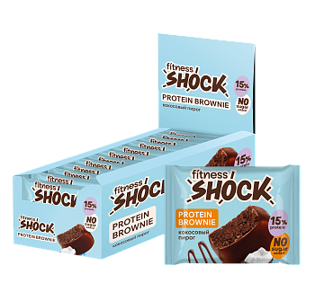 Fitness Shock Protein Brownie 50 g - Kokos piroğu