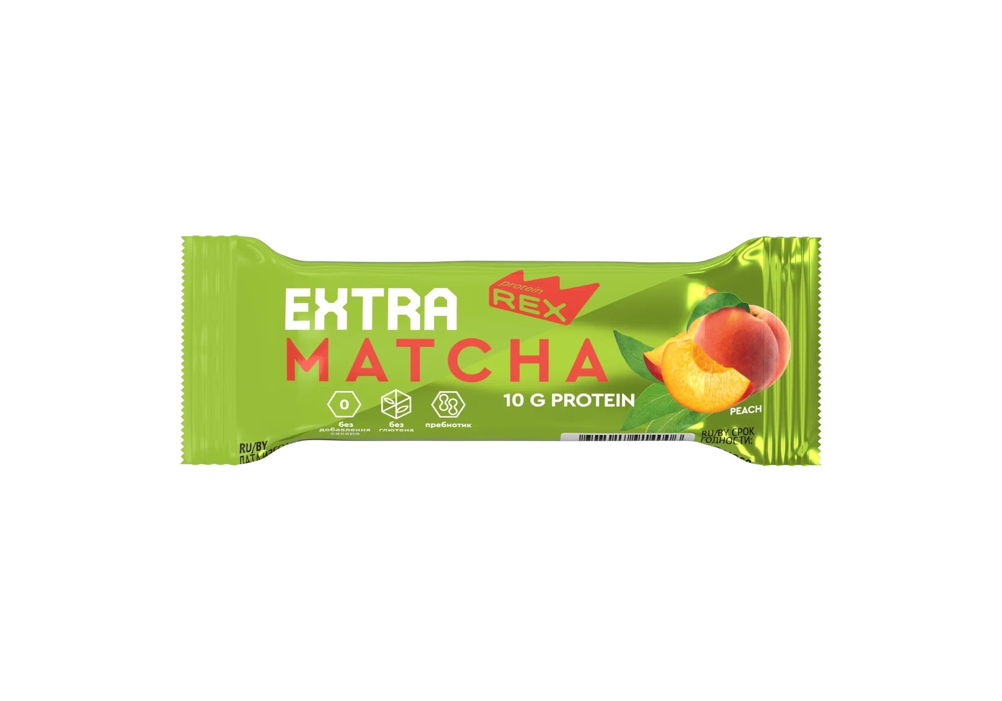 Protein Rex Extra Protein Bar 40 g + Matcha - Персик