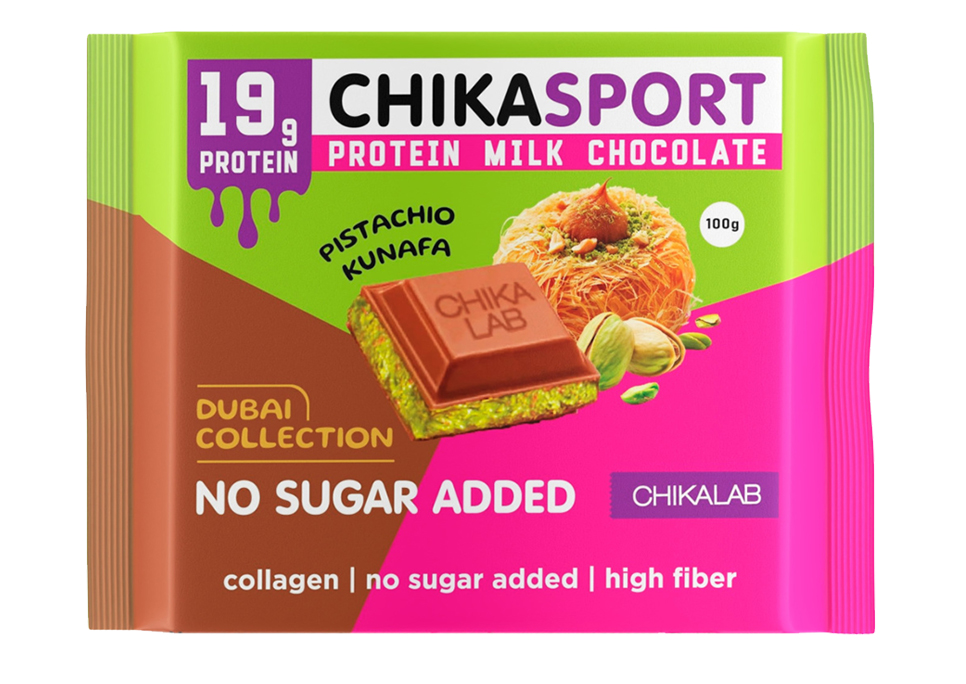 ChikaSport Surar Free Chocolate  100g - Фисташка Кунафа