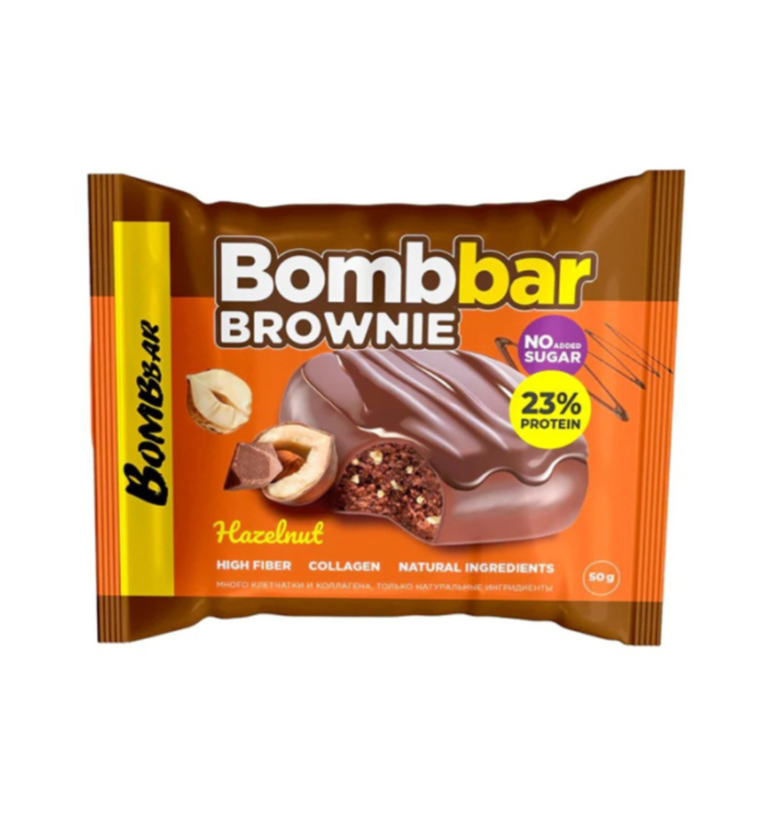 Bombbar Protein Brownie - 50 g - Фундучное