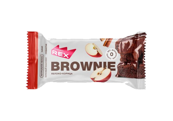 Protein Rex Brownie - 50 g. - Яблоко-корица