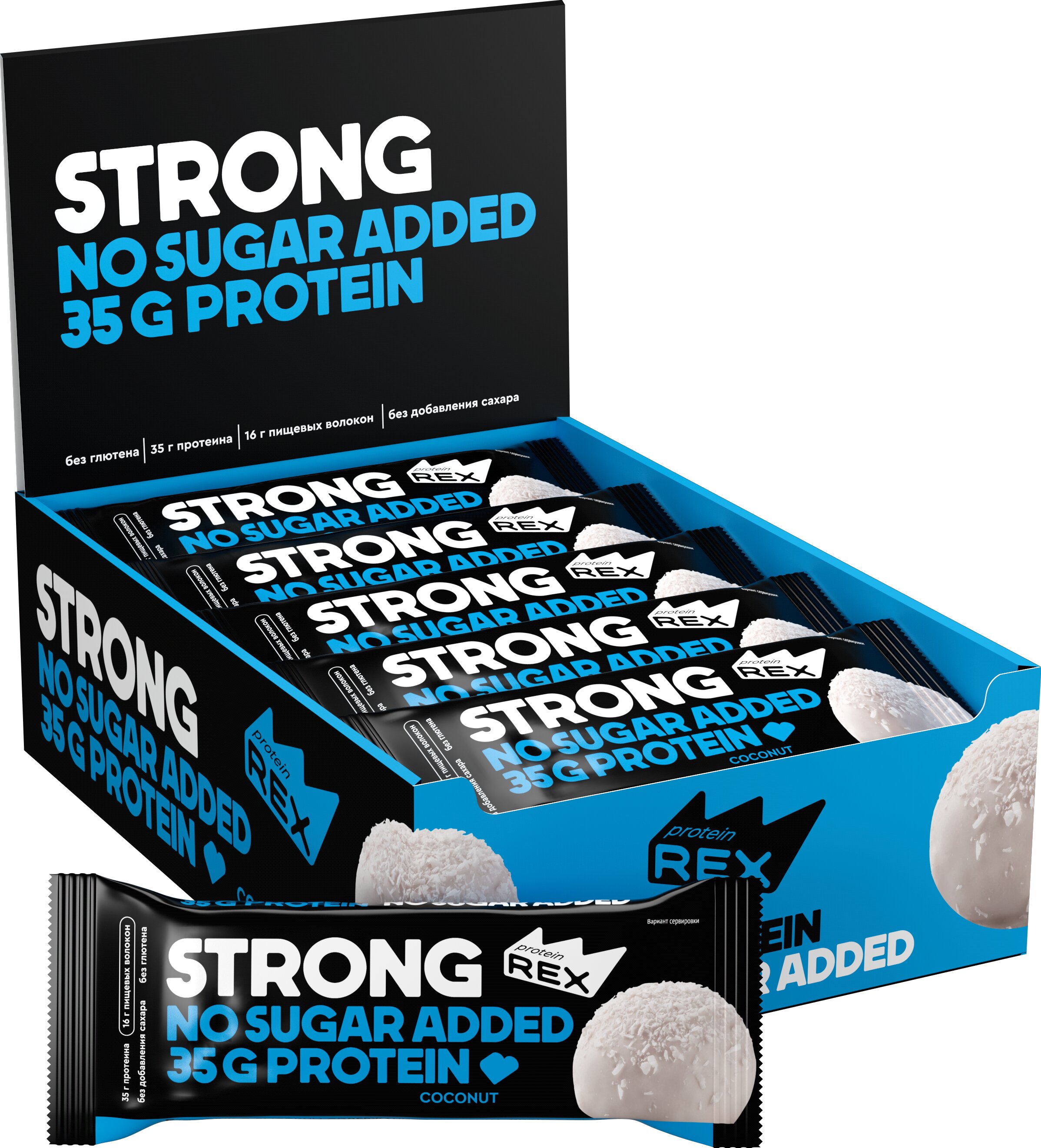 Protein Rex STRONG  ( 35 g Protein) 100g. - Кокос