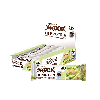 Fitness Shock HiProtein Bar with Collagen 40g - Püstəli desert