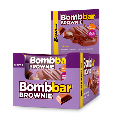 Bombbar Protain Brownie - 50 g - Klassik