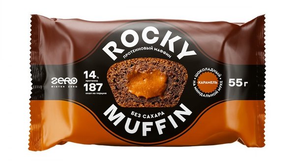 Rocky Muffin  55 g - "Шоколадный" с карамельной начинкой