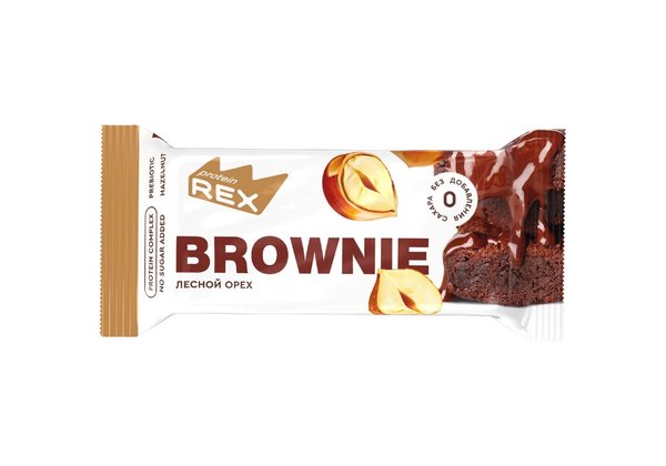 Protein Rex Brownie - 50 g. - Meşə fındığı