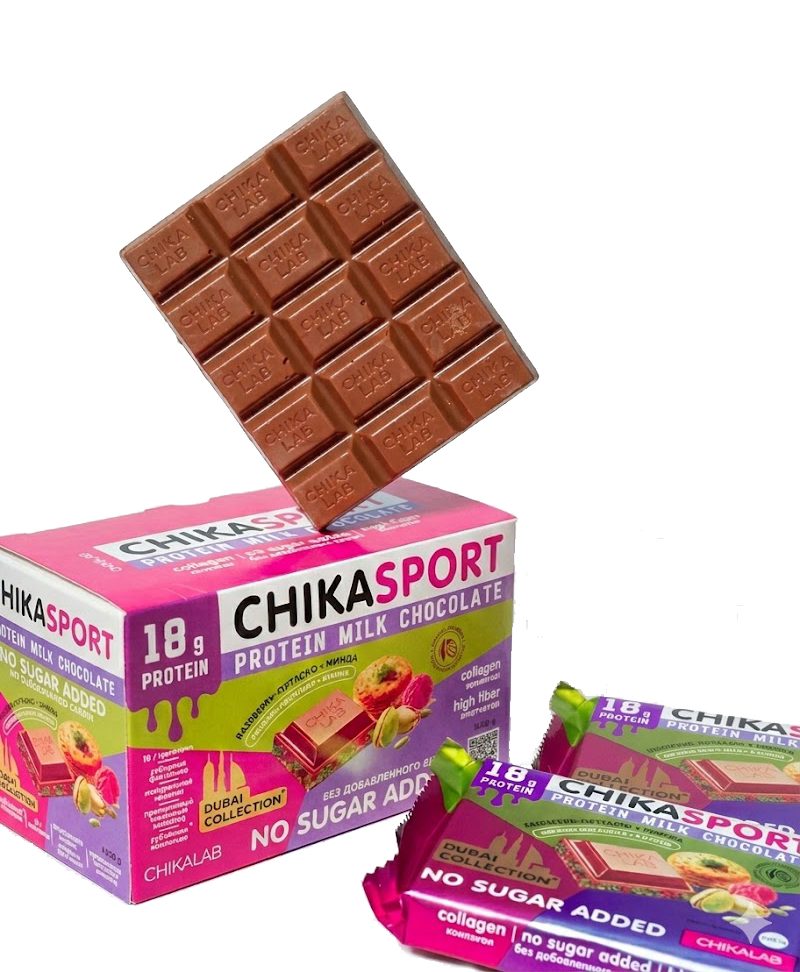 ChikaSport Surar Free Chocolate  100g -  Dubay şokoladı moruq ilə