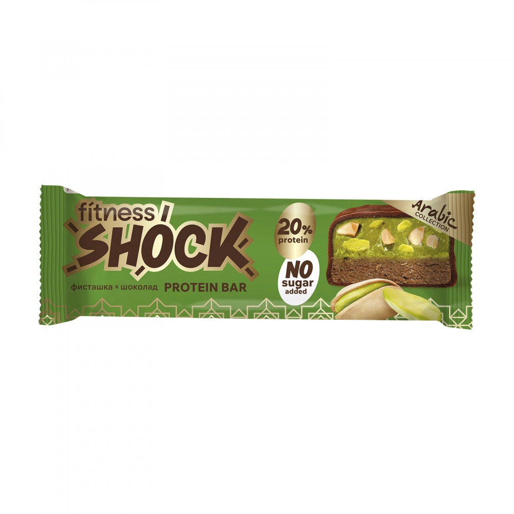 Fitness Shock Protein Bar 50 g - Фисташка и шоколад