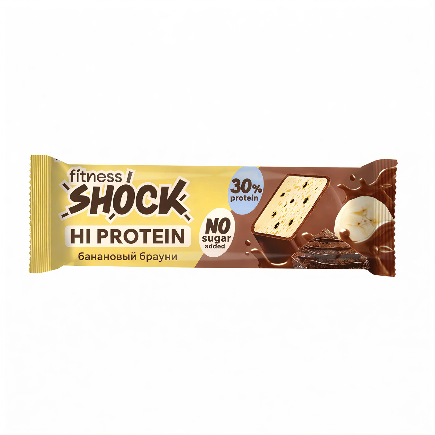 Fitness Shock HiProtein Bar with Collagen 40g - Bananalı brauni