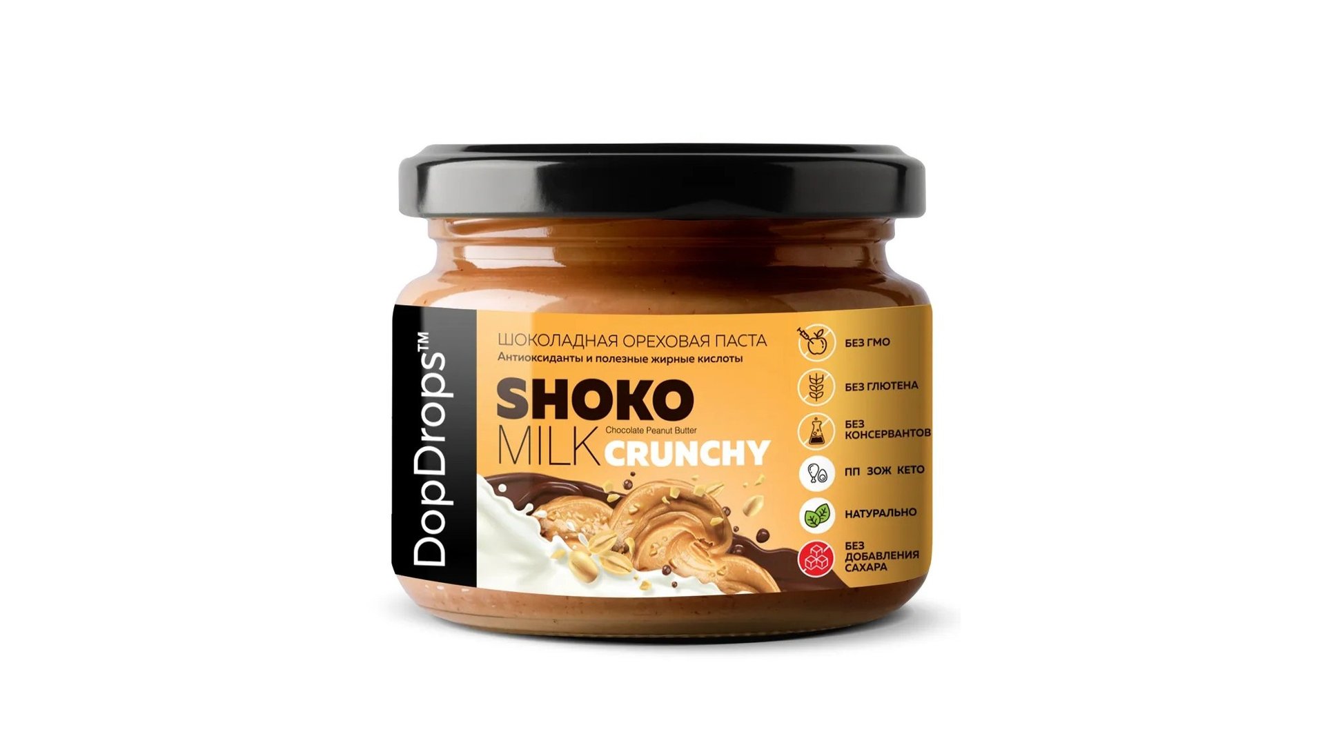 Dopdrops Paste 250g - Кранч Арахисовая с молочным шоколадом