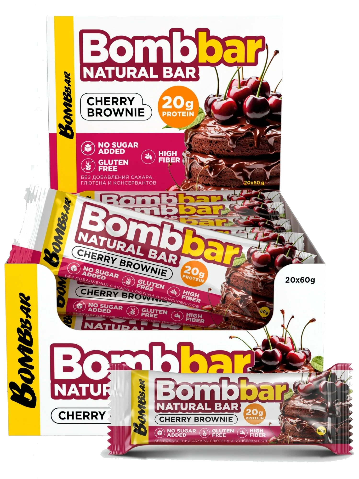 Bombbar Protein Bar 60g - Vişnəli brauni