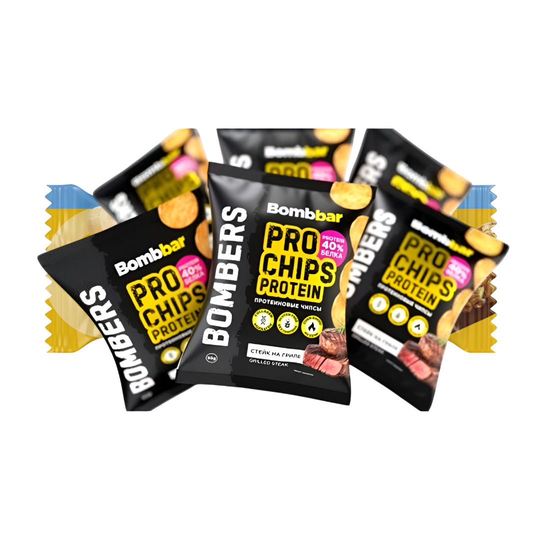 Proteinli (40%) çipslər, 50 qr. Bombbar - Barbekü