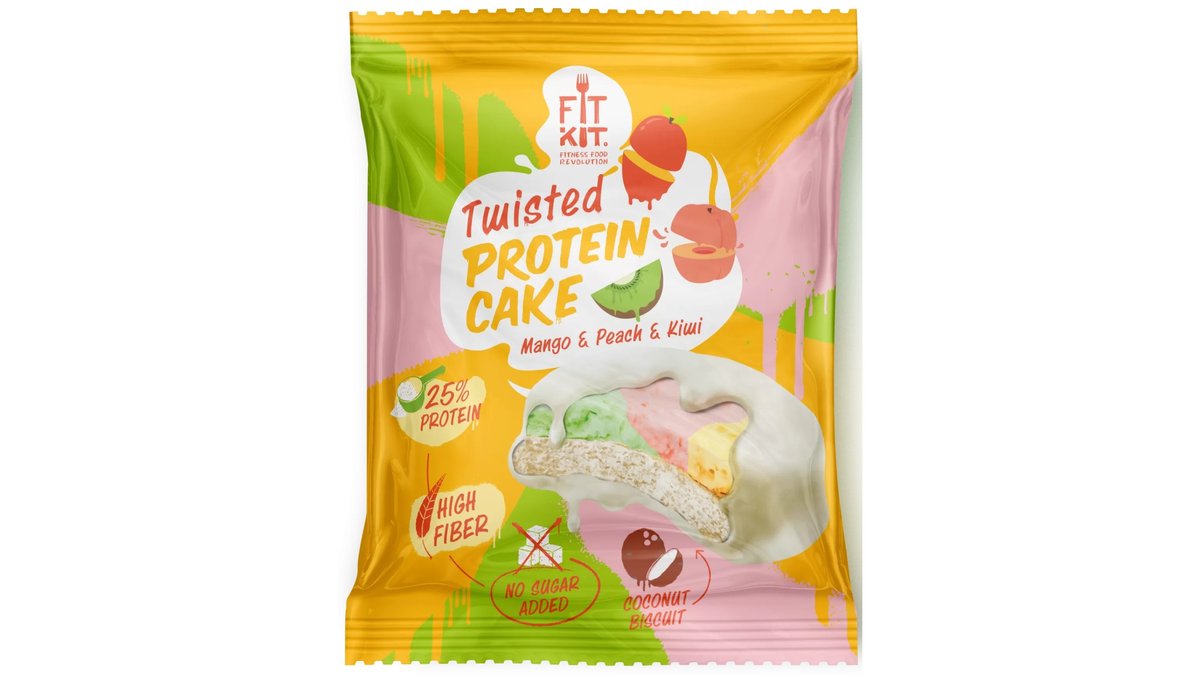 Fit Kit Twisted Protein Cake 50g - Манго-персик-киви