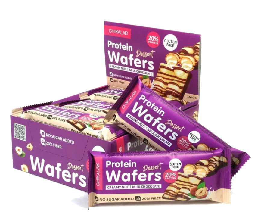 Chikalab Filled Double Waffer 40g  - Шоколадно-ореховая начинка