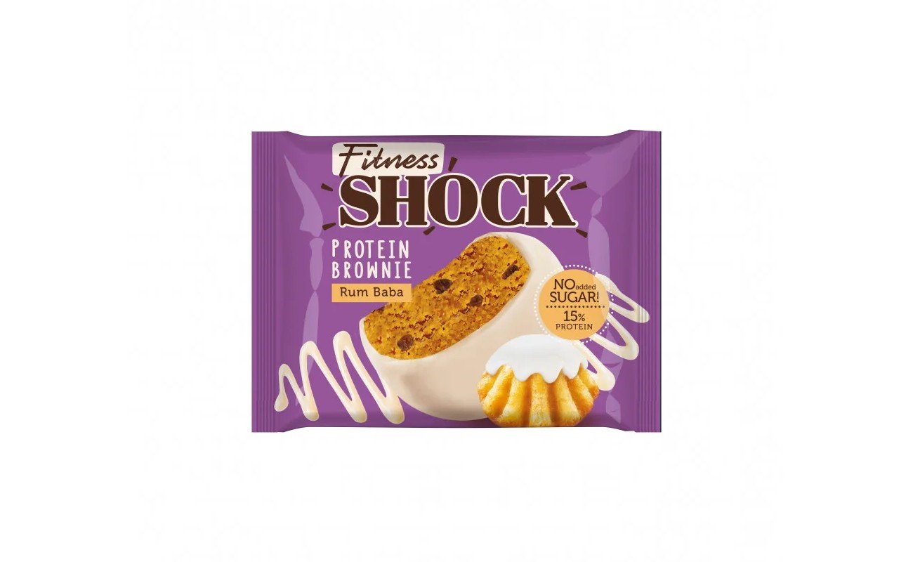Fitness Shock Protein Brownie 50 g - Rom  Baba