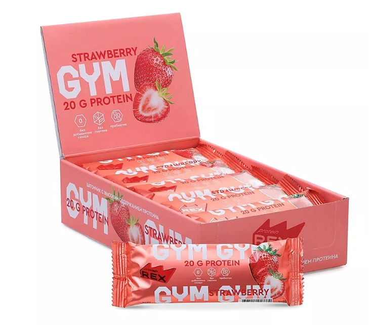 Protein Rex GYM 60  g. - Çiyələk deserti