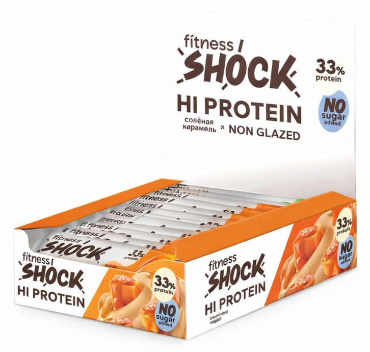 Fitness Shock HiProtein Bar with Collagen 40g - Duzlu Karamel