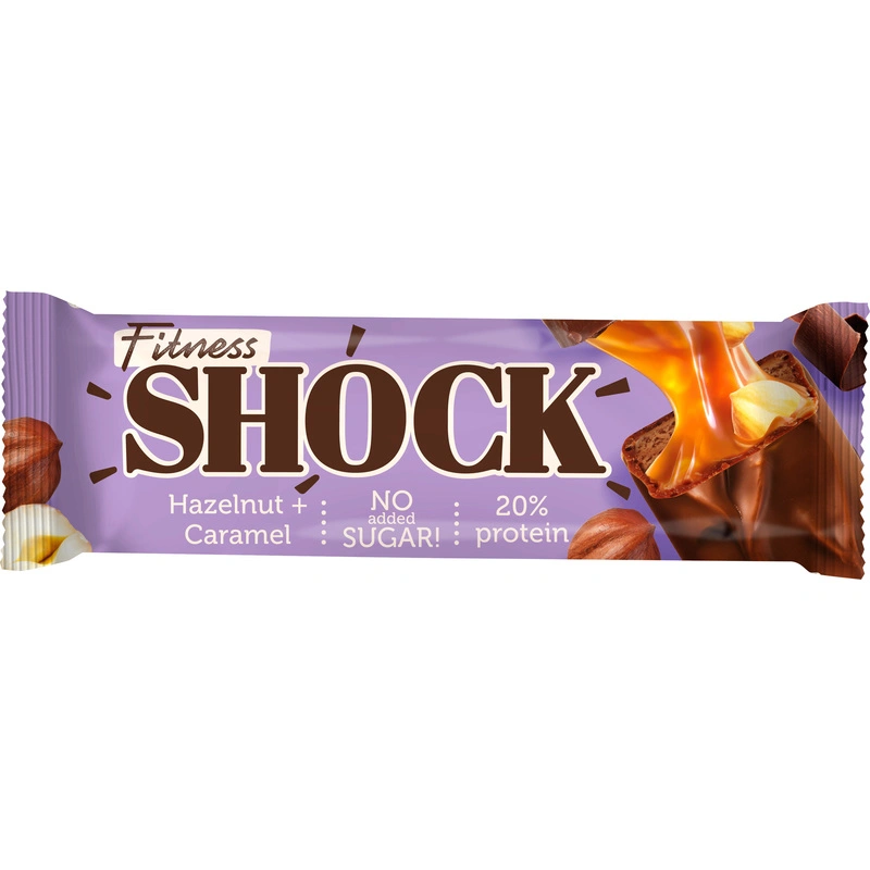 Fitness Shock Protein bar 50g - Фундук-Карамель