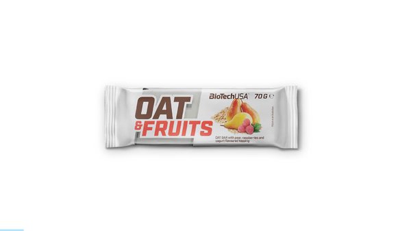Biotech USA Oat and Fruit Bar 70 g - Грушево-малиновый йогурт