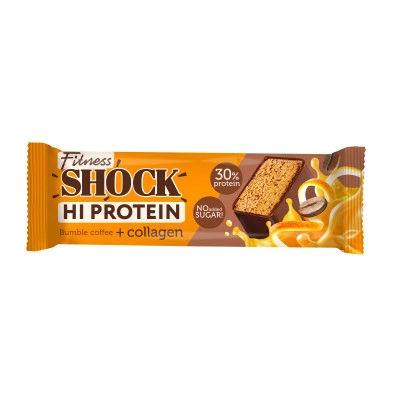 Fitness Shock HiProtein Bar with Collagen 40g - Кофе апельсин