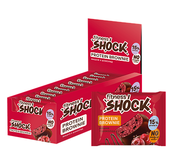 Fitness Shock Protein Brownie 50 g - Вишня-шоколад