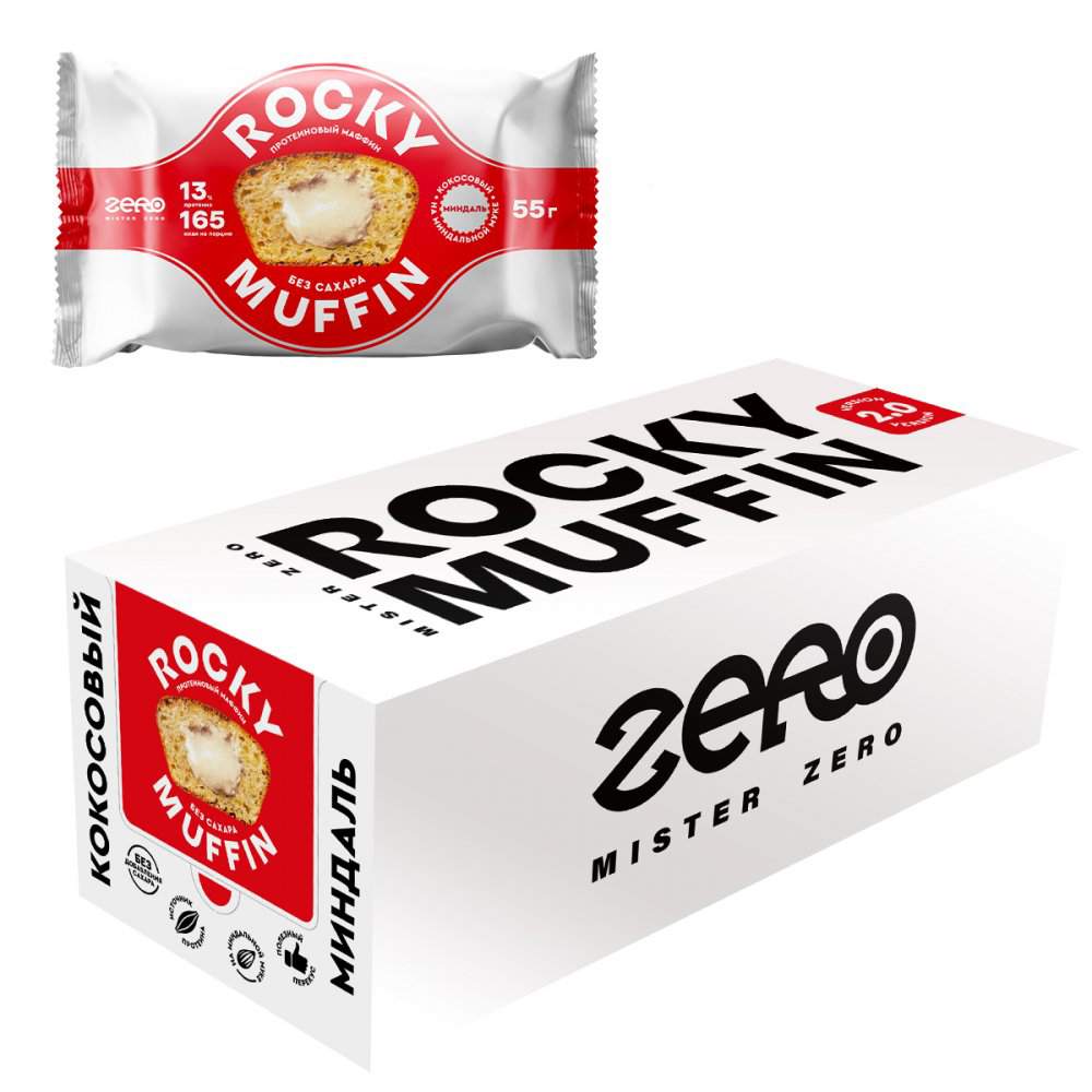 Rocky Muffin  55 g - Кокос с миндалём