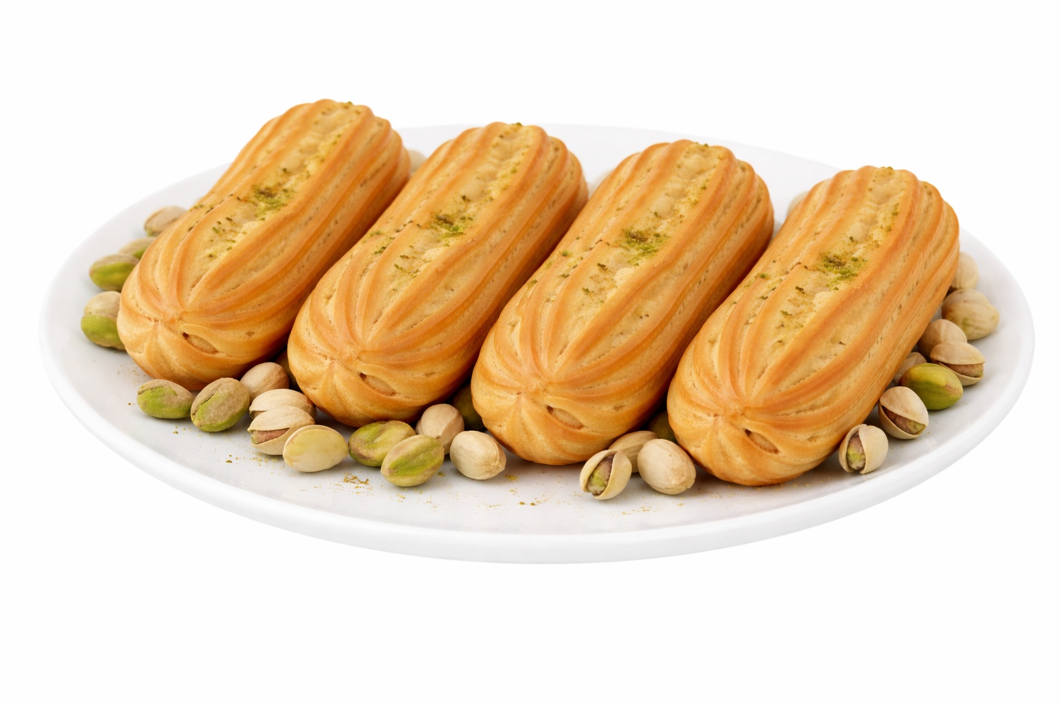 Big Éclair with Cottage Cheese Cream Filling 320g  - Фисташка