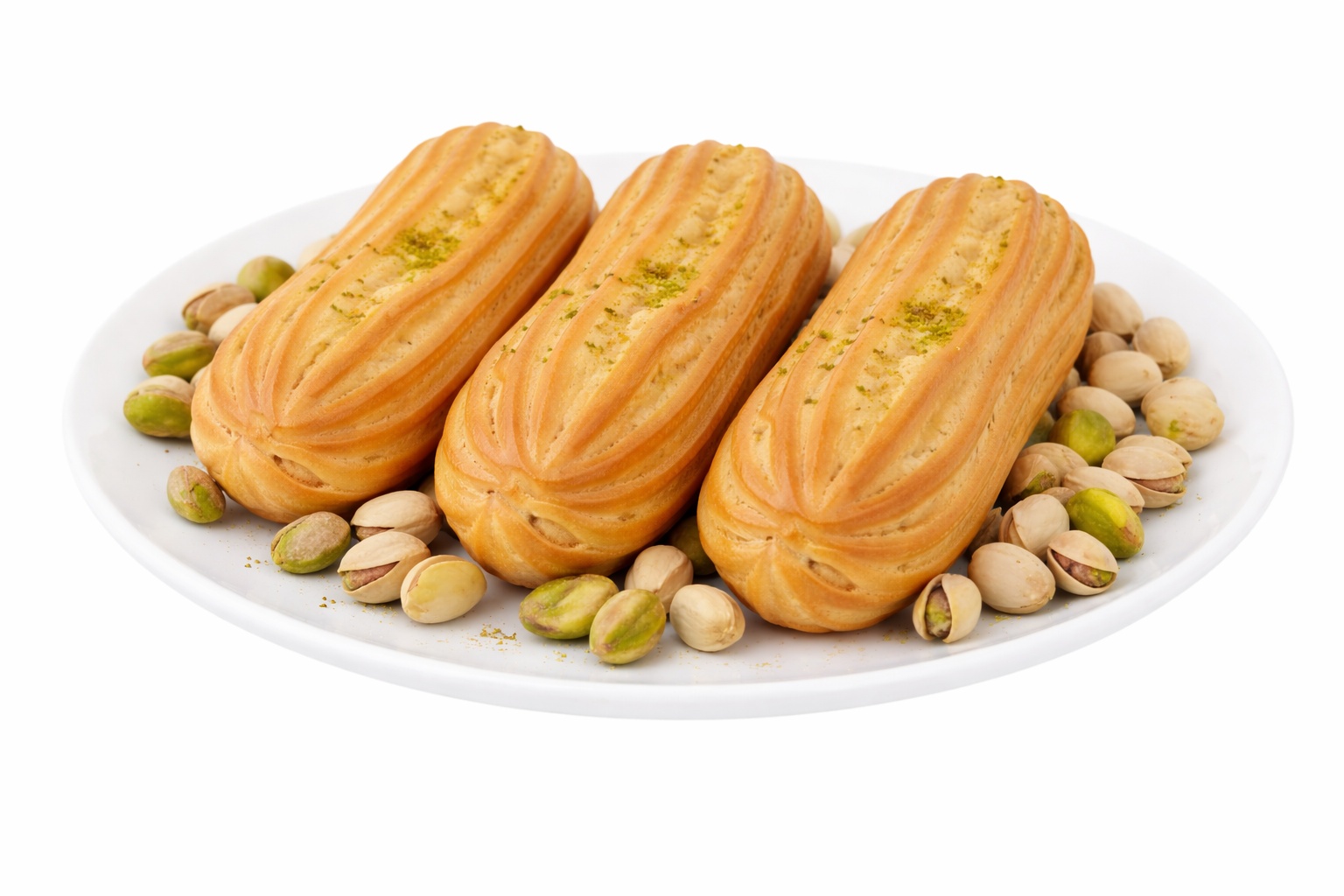 Big Éclair with Cottage Cheese Cream Filling 240g  - Фисташка